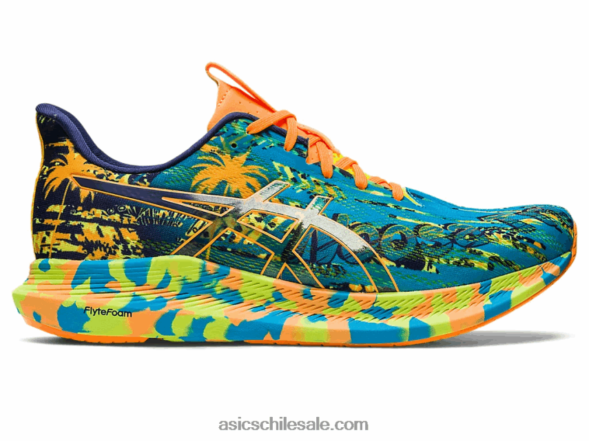 hombres Asics noosa tri 14 R8N446370 azul isla/azul índigo