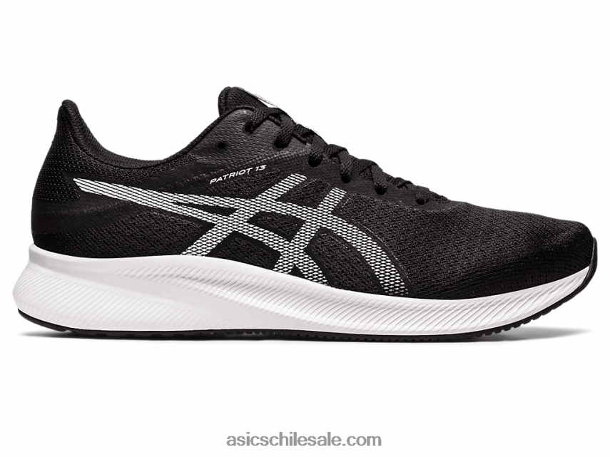 hombres Asics patriota 13 de ancho R8N4461247 blanco negro