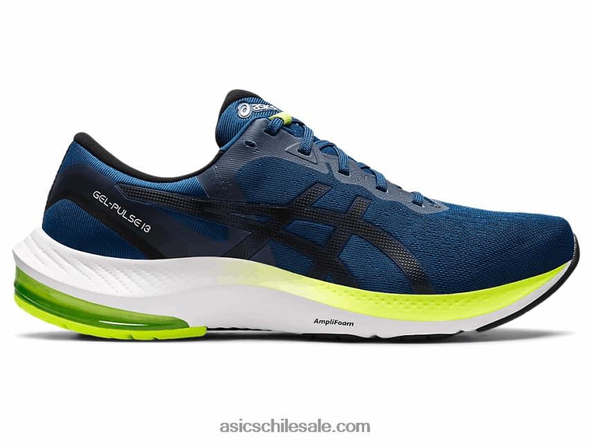 hombres Asics pulso de gel 13 R8N4461532 azul mako/negro