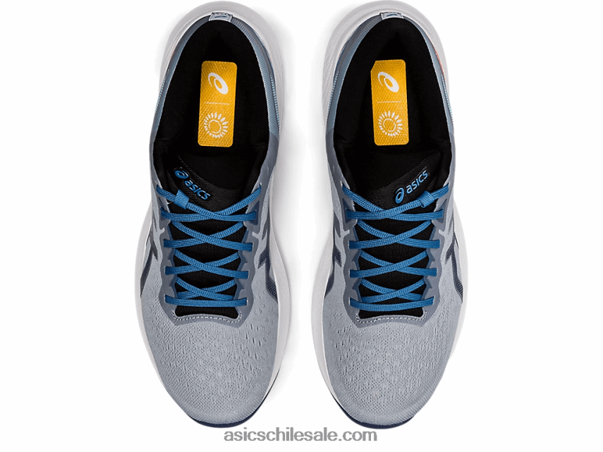 hombres Asics pulso de gel 13 R8N4461762 gris piedmont/azul trueno