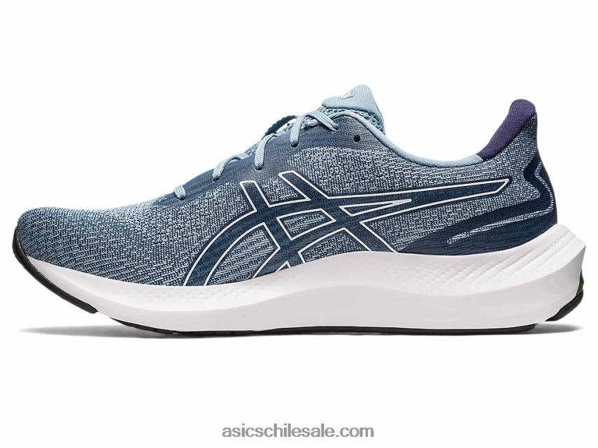 hombres Asics pulso de gel 14 R8N446528 acero ligero/ralladura de lima