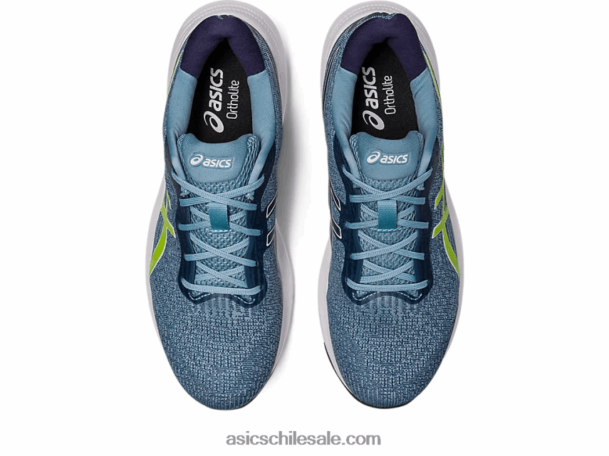 hombres Asics pulso de gel 14 R8N446528 acero ligero/ralladura de lima