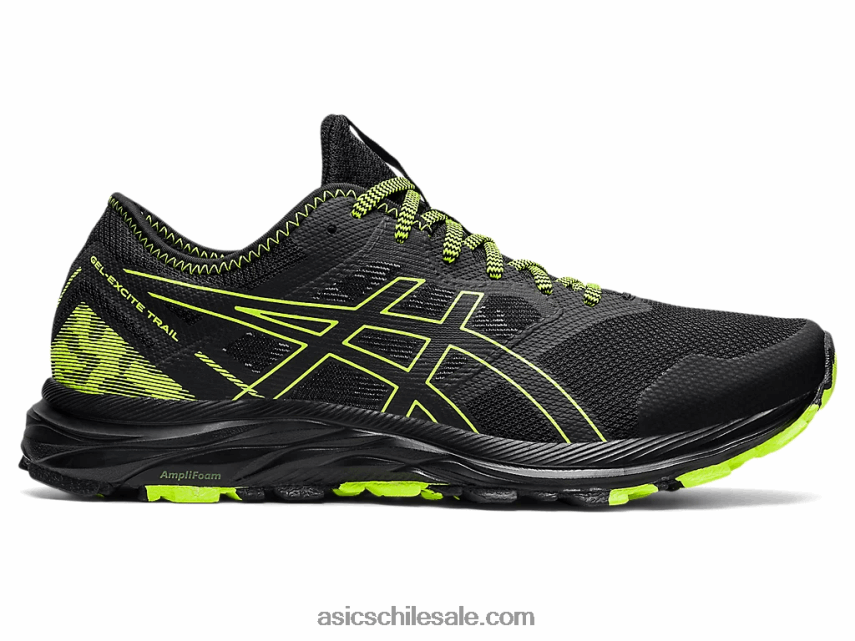hombres Asics rastro de excitación de gel R8N4461582 negro/verde peligro