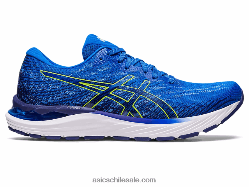 hombres Asics tejido gel-stratus 3 R8N446248 azul eléctrico/amarillo de seguridad