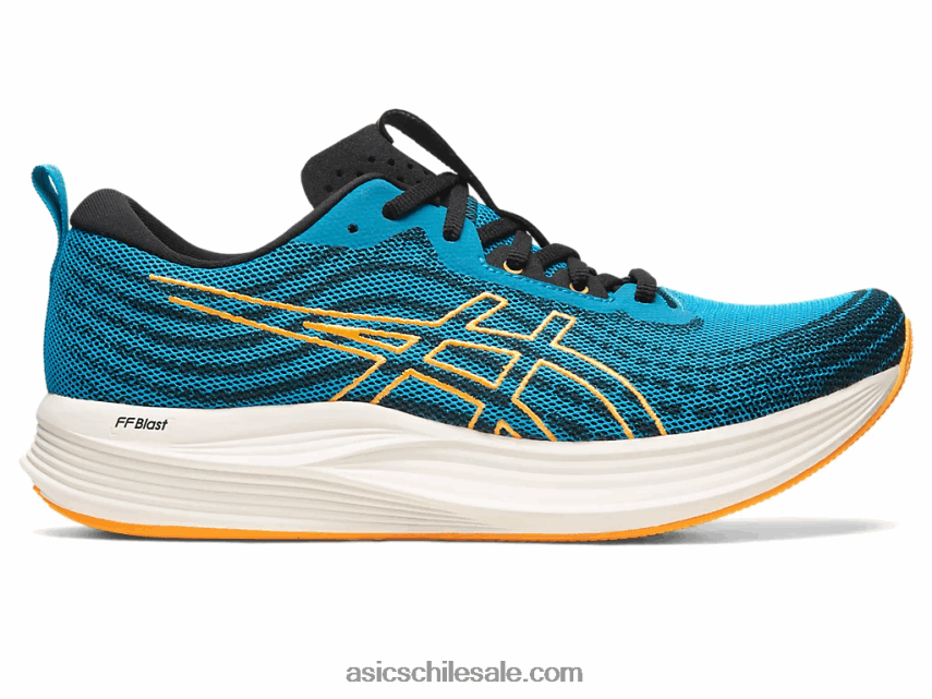 hombres Asics velocidad de evoride R8N446522 isla azul/naranja pop
