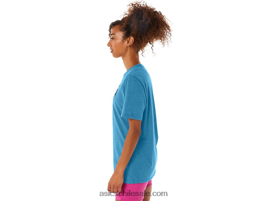 mujer Asics 1977 mtn camiseta R8N44642 isla azul brezo