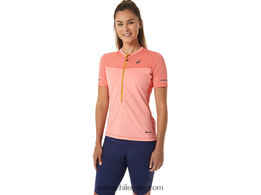 mujer Asics camiseta de manga corta fujitrail R8N4462457 papaya/guayaba