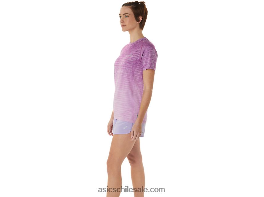 mujer Asics camiseta de manga corta sin costuras R8N4462961 resplandor orquídea/lavanda