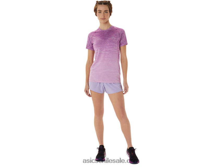mujer Asics camiseta de manga corta sin costuras R8N4462961 resplandor orquídea/lavanda