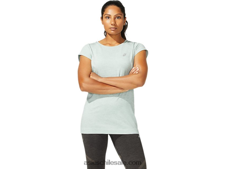 mujer Asics camiseta de manga corta sin costuras Race R8N4463960 pizarra gris