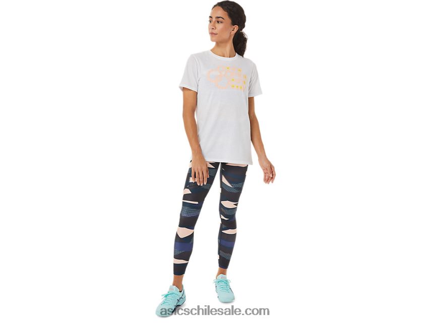 mujer Asics camiseta gráfica R8N4463574 blanco brillante