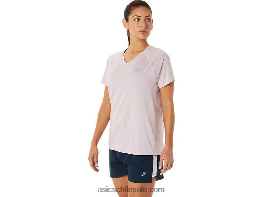 mujer Asics lyte listo para usar con cuello en v R8N4463264 apenas rosa brezo