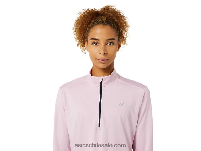 mujer Asics media cremallera lista para usar R8N4463496 rosa claro/azul francés