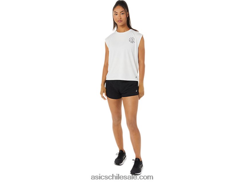 mujer Asics parte superior de residuos marinos R8N4463483 blanco natural