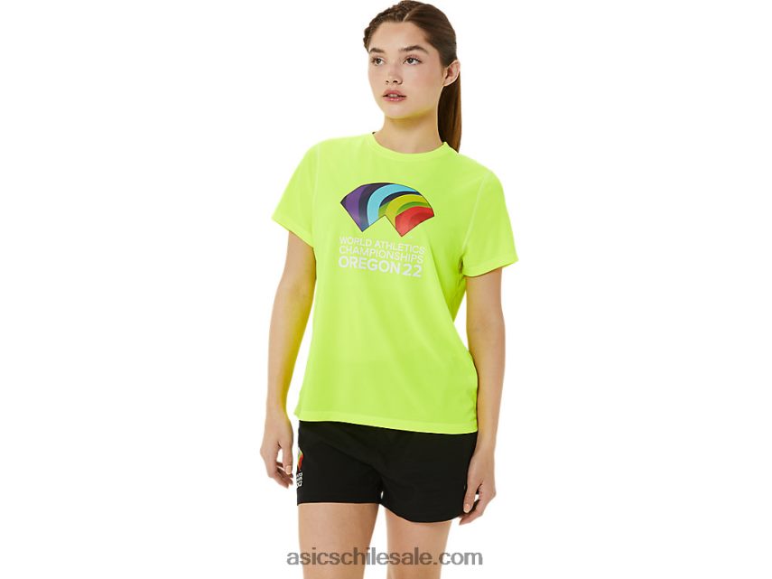 mujer Asics ready-set ii camiseta de manga corta R8N4463220 amarillo de seguridad