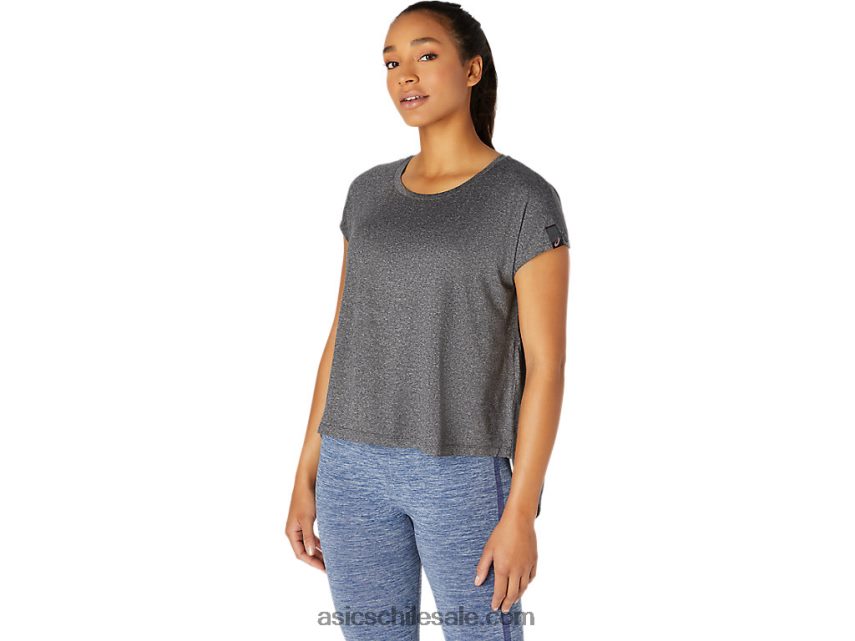 mujer Asics top de manga corta R8N4463669 rendimiento negro