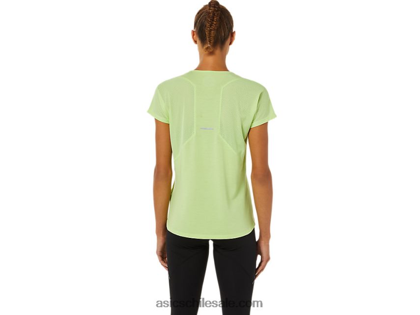 mujer Asics top de manga corta con cuello en V R8N4463370 verde lima