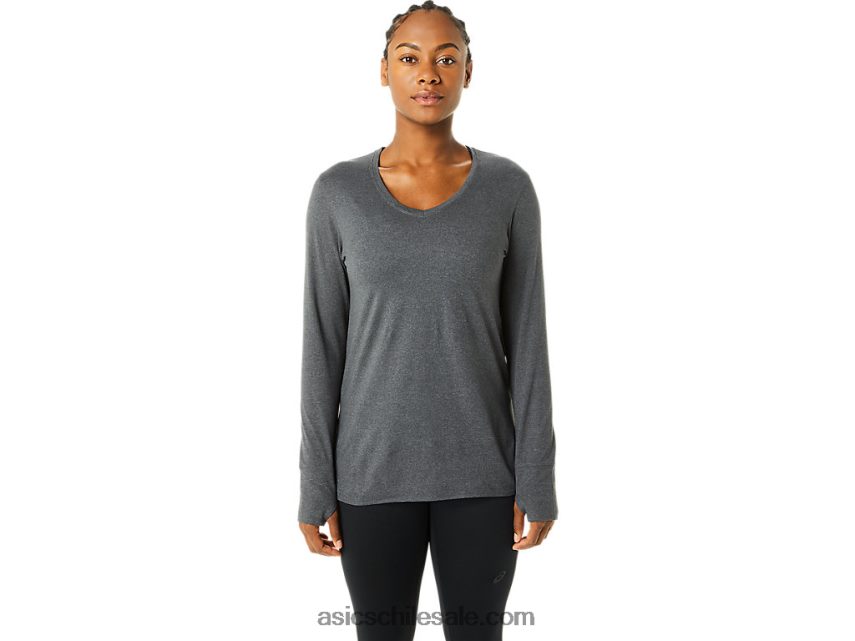 mujer Asics top de manga larga de brezo R8N4463690 brezo gris oscuro