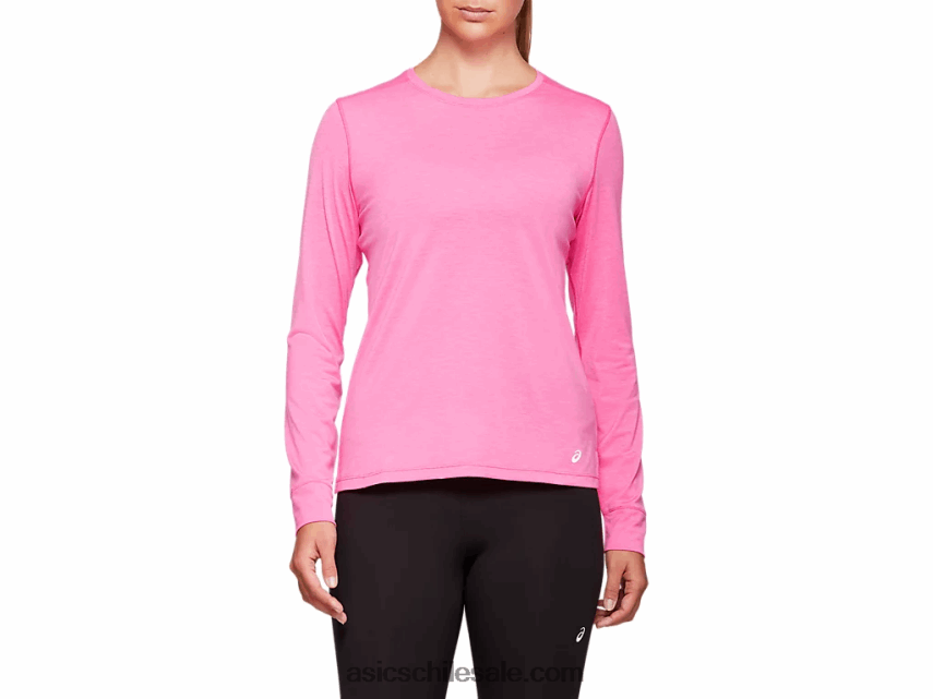 mujer Asics top de manga larga dorai R8N4464047 brezo rosa brillante