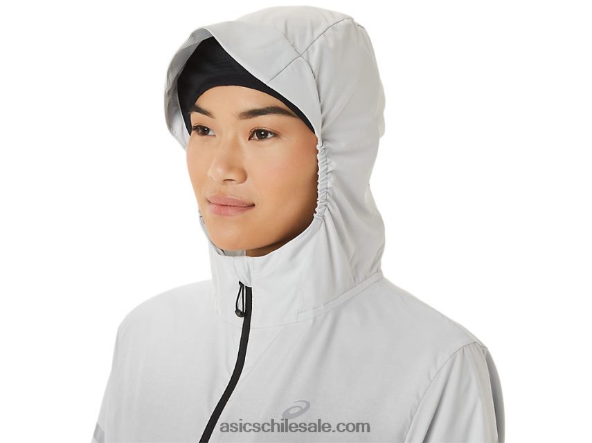 mujer Asics chamarra ligera R8N4462785 gris glaciar/negro rendimiento