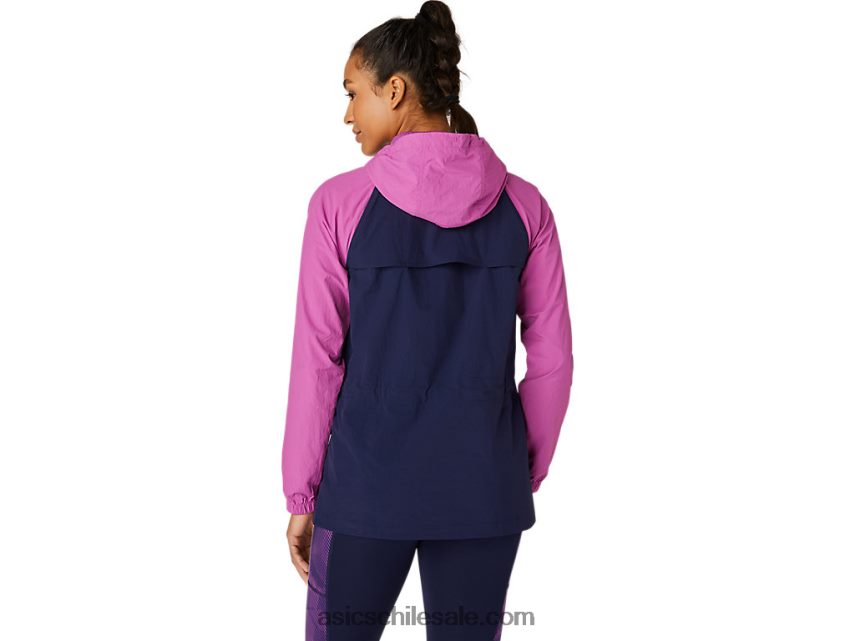 mujer Asics chaqueta anorak R8N4464114 uva/peacoat digital