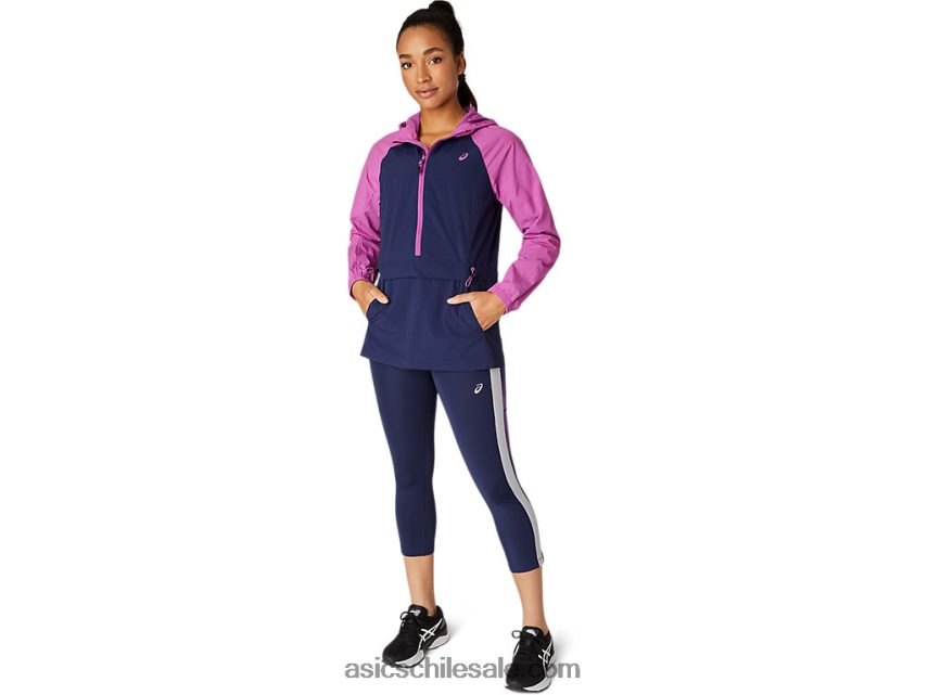 mujer Asics chaqueta anorak R8N4464114 uva/peacoat digital
