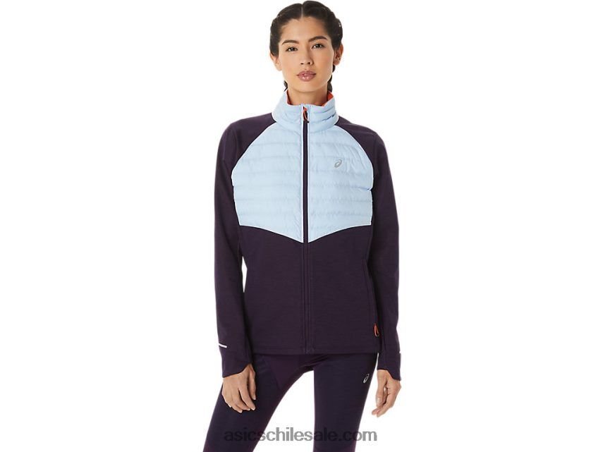 mujer Asics chaqueta de correr de invierno R8N4462825 sombra de noche brezo/cielo suave