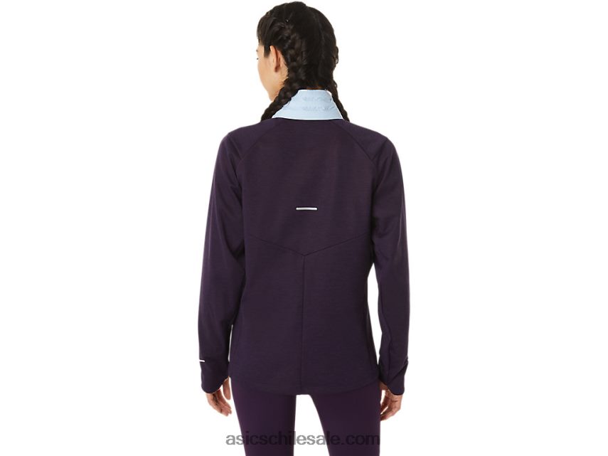 mujer Asics chaqueta de correr de invierno R8N4462825 sombra de noche brezo/cielo suave
