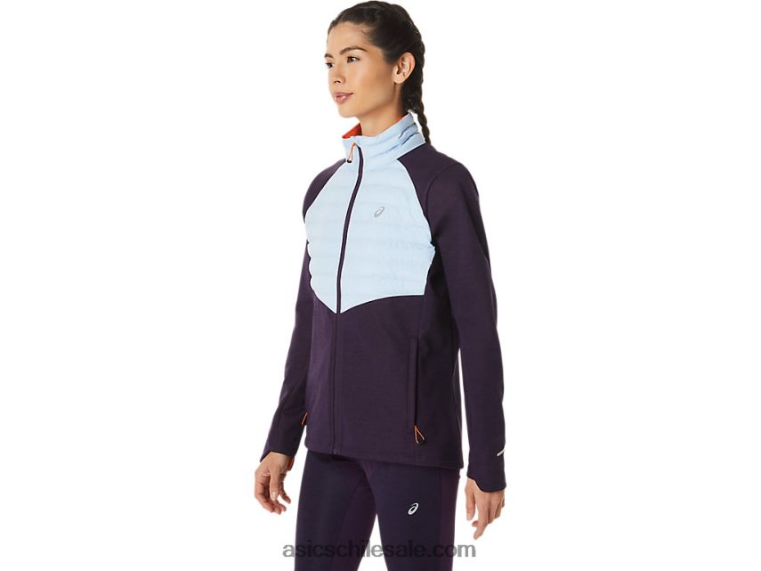 mujer Asics chaqueta de correr de invierno R8N4462825 sombra de noche brezo/cielo suave