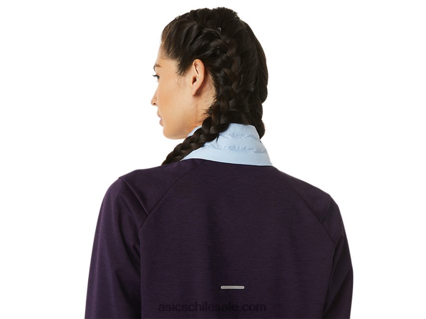 mujer Asics chaqueta de correr de invierno R8N4462825 sombra de noche brezo/cielo suave