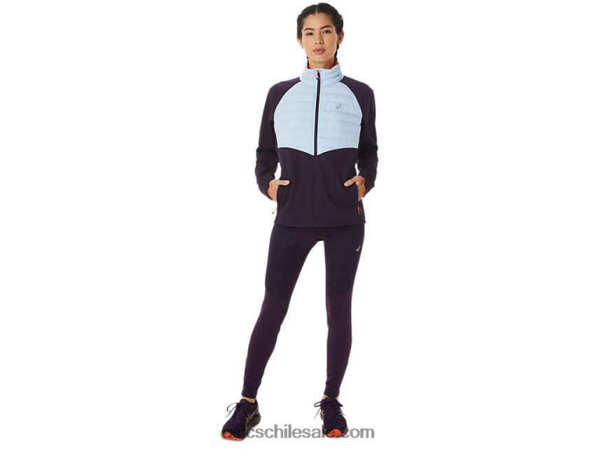 mujer Asics chaqueta de correr de invierno R8N4462825 sombra de noche brezo/cielo suave