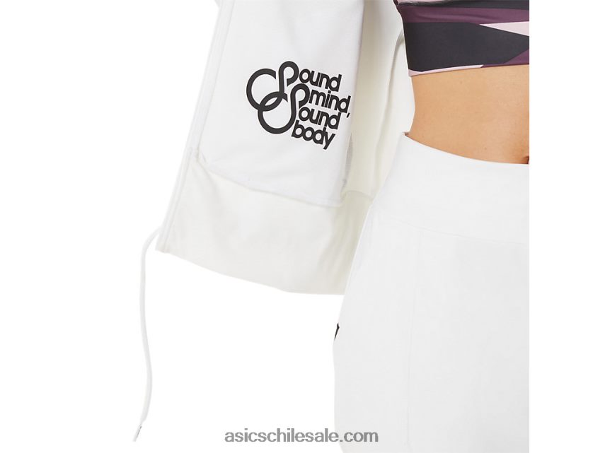 mujer Asics chaqueta de tenis R8N4463286 blanco brillante/negro