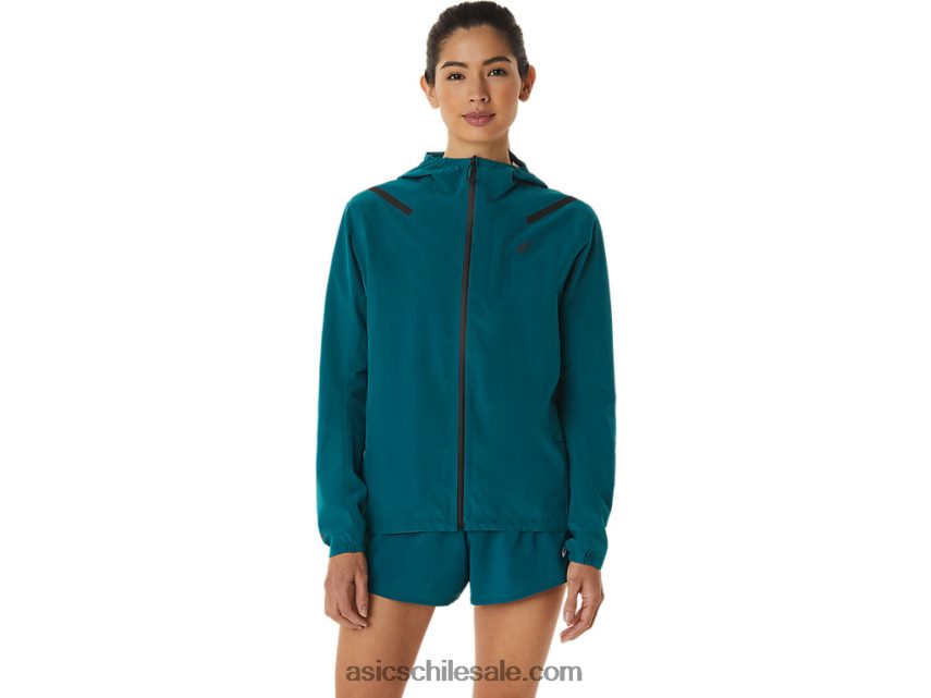 mujer Asics chaqueta impermeable 2.0 acelera R8N4463076 pino terciopelo