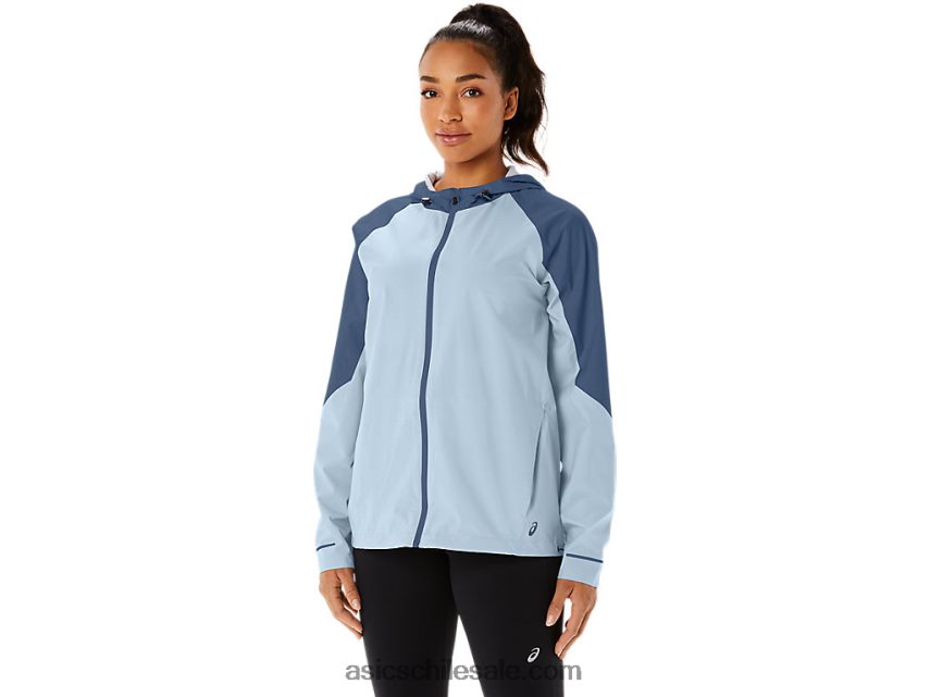 mujer Asics chaqueta impermeable R8N4462175 cielo/gran tiburon