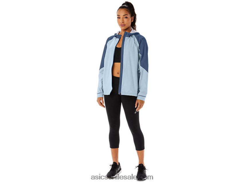 mujer Asics chaqueta impermeable R8N4462175 cielo/gran tiburon