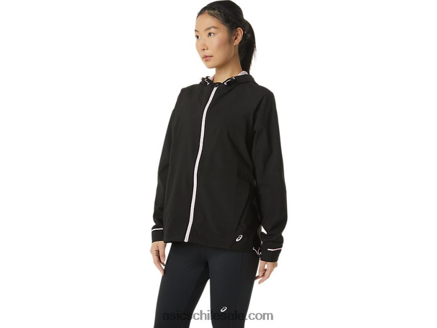 mujer Asics chaqueta impermeable R8N4463334 rendimiento negro/rosa apenas