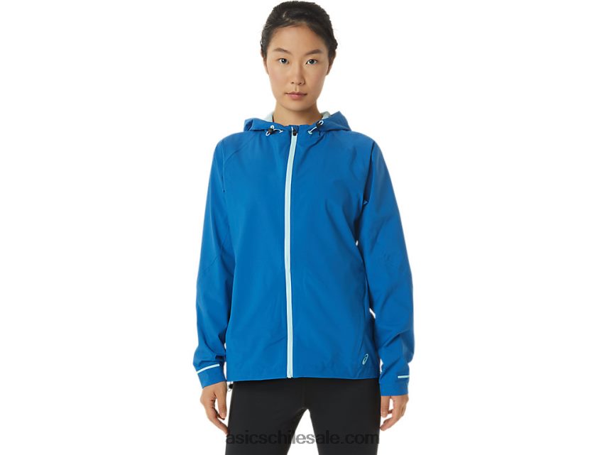 mujer Asics chaqueta impermeable R8N4463341 unidad de lago/azul claro