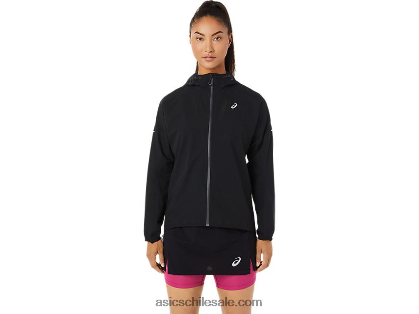 mujer Asics chaqueta impermeable fujitrail R8N4463482 rendimiento negro