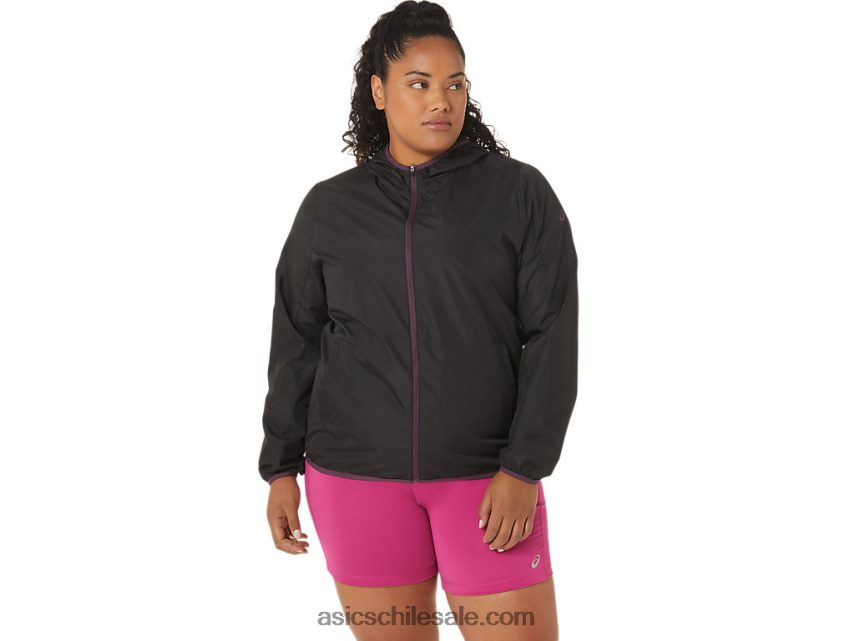 mujer Asics chaqueta plegable R8N4463358 rendimiento negro/ciruela profunda