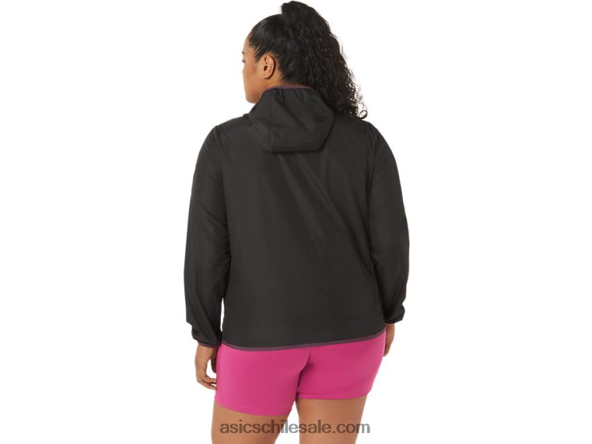 mujer Asics chaqueta plegable R8N4463358 rendimiento negro/ciruela profunda