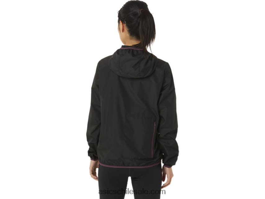 mujer Asics chaqueta plegable R8N4463358 rendimiento negro/ciruela profunda