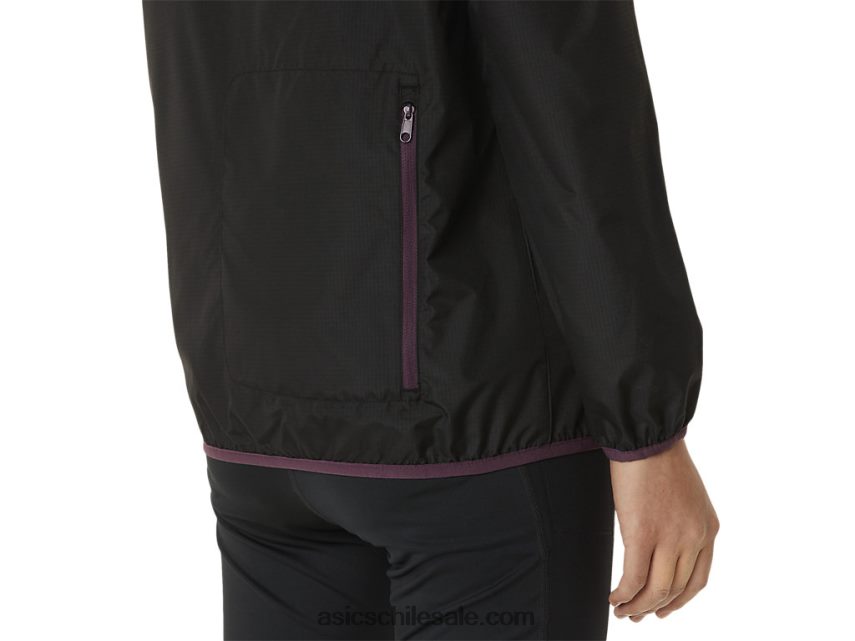 mujer Asics chaqueta plegable R8N4463358 rendimiento negro/ciruela profunda