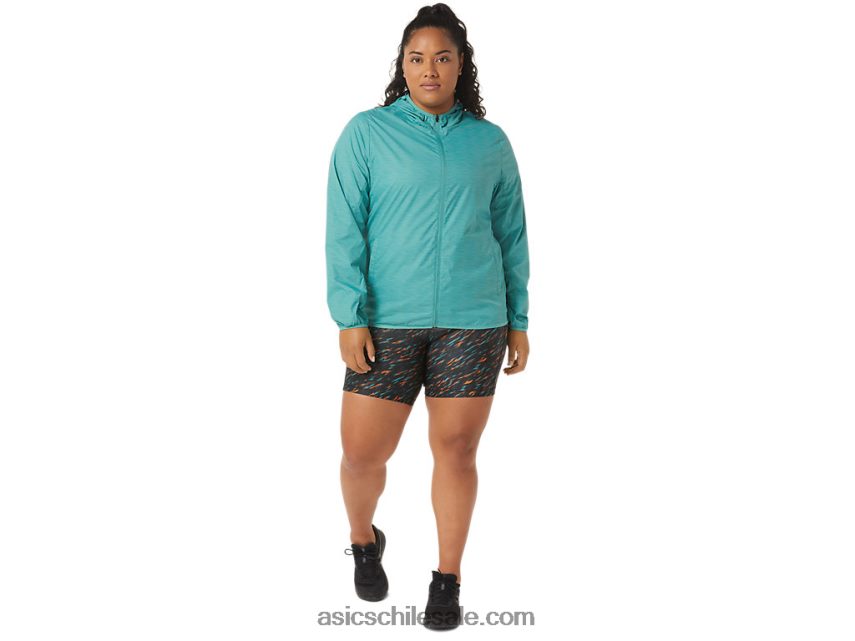 mujer Asics chaqueta plegable R8N4463385 tinte espacial salvia/azul claro