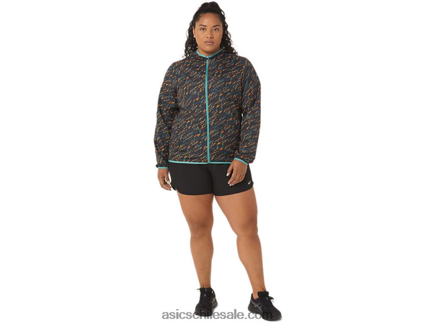 mujer Asics chaqueta plegable R8N4463399 sombra de noche/estampado de salvia