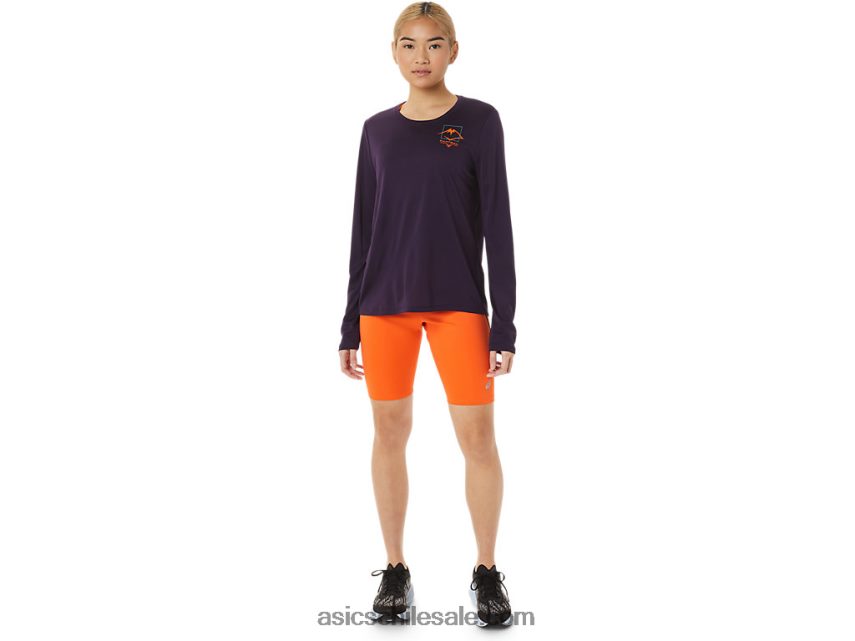 mujer Asics velocista de carrera apretado R8N4462253 naranja nueva