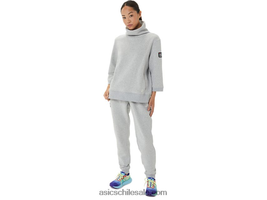 mujer Asics jogger de lana de domingo lam R8N4463305 brezo gris claro