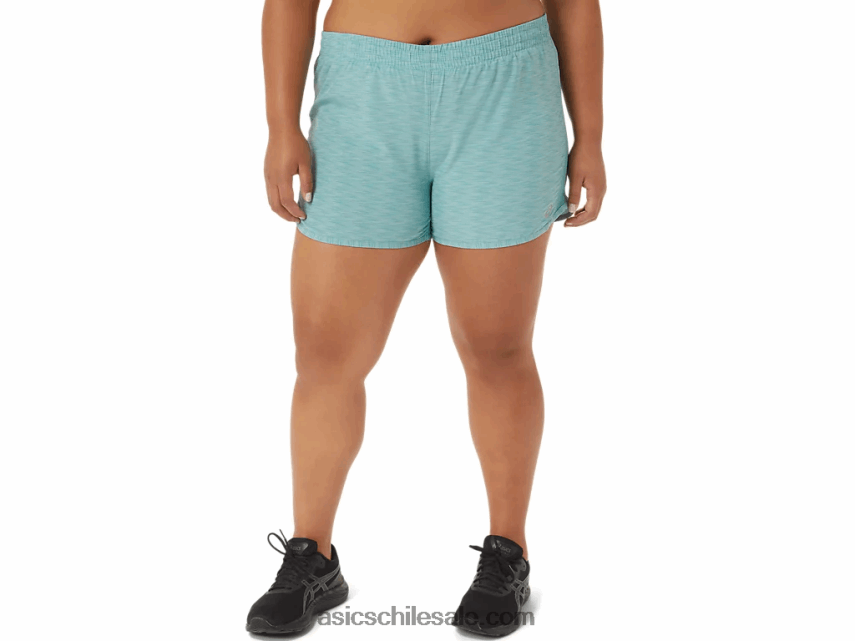mujer Asics velocidad de lyte 4in correr corto R8N4463298 tinte espacial de salvia