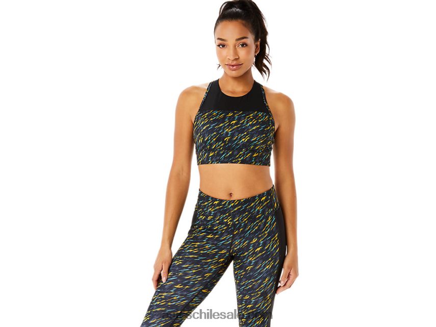 mujer Asics sujetador de tiras kate R8N4463393 sombra de noche/estampado de salvia