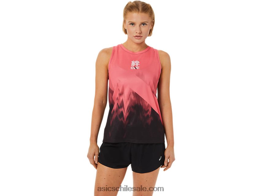 mujer Asics camiseta R8N4463650 coral ardiente