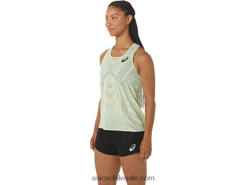 mujer Asics camiseta de jacquard actibreeze R8N4462226 susurro verde